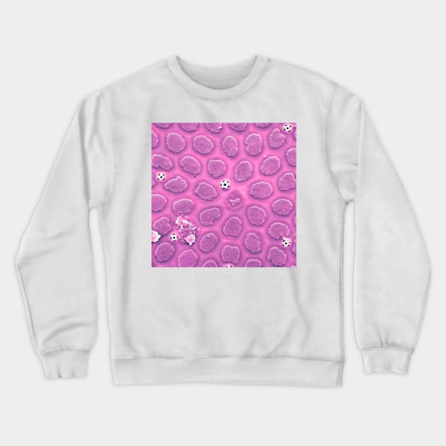 Diatom - Thalassiosira in SEM (cribra, pink) Crewneck Sweatshirt by DiatomsATTACK
